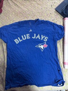 Majestic Royal Blue Toronto Blue Jays Logo Tee